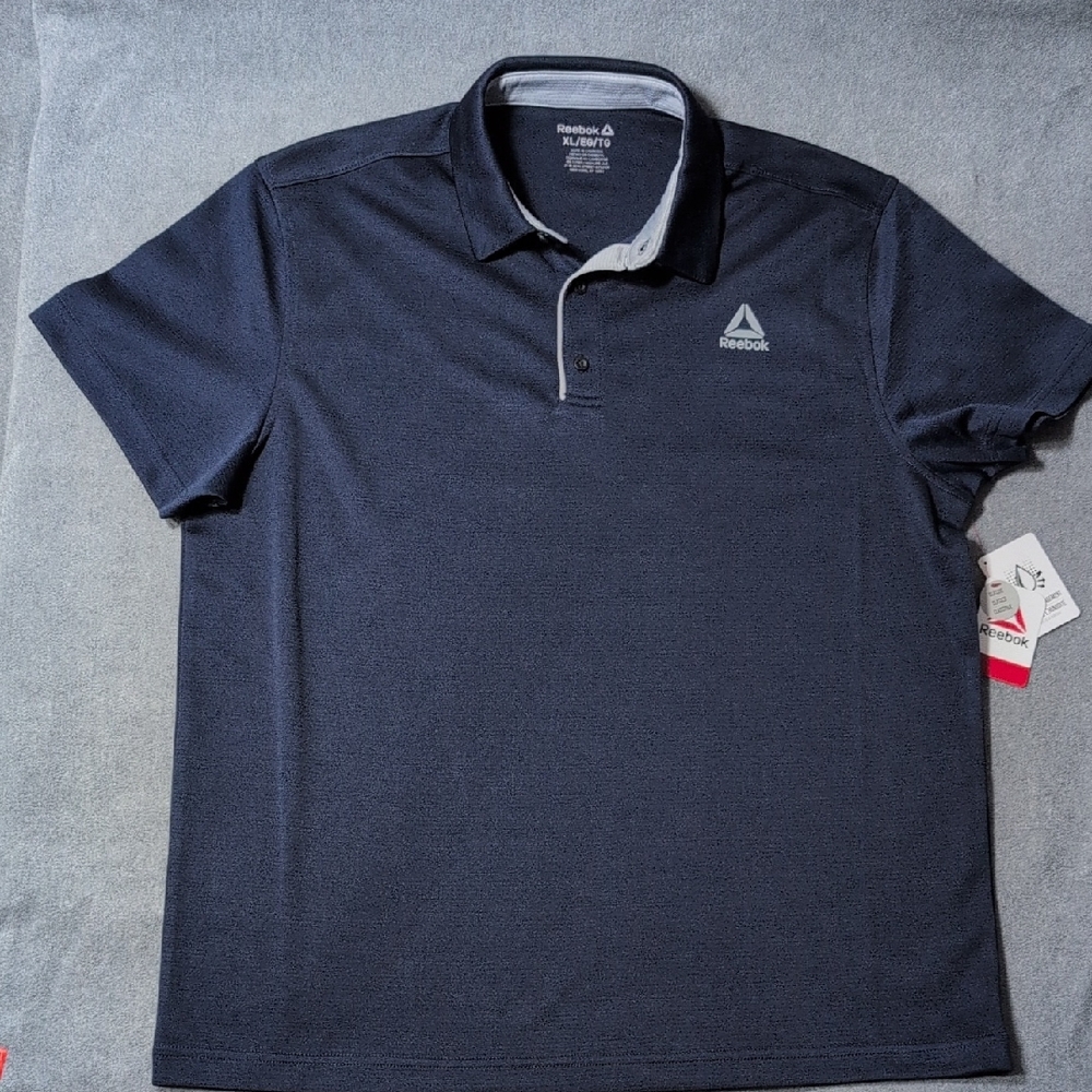 Reebok Men's Navy Blue Performance Polo Shirt - NWT - Size XL